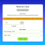 Aviso de pago a la hora de reservar y marcar asistencia - Actualización del SIF 1.1393